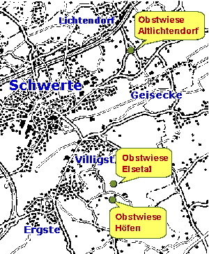 Lageplan  der AGON-Obstwiesen